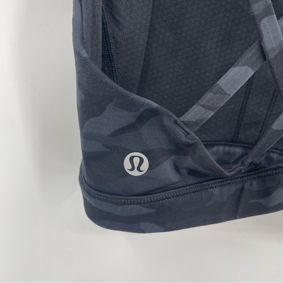 Lululemon Free to Be Serene Camo Sports Bra Size 6 LW2APNS Strappy Camouflage - Picture 3 of 4